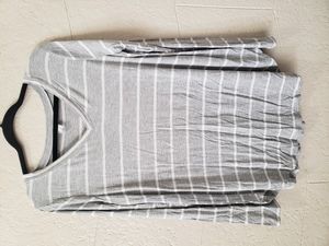 Grey Striped Top NWOT